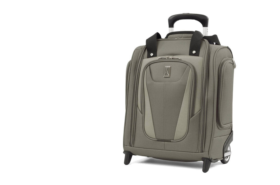 Maxlite 5 soft sided underseat luggage with wheels in Green.